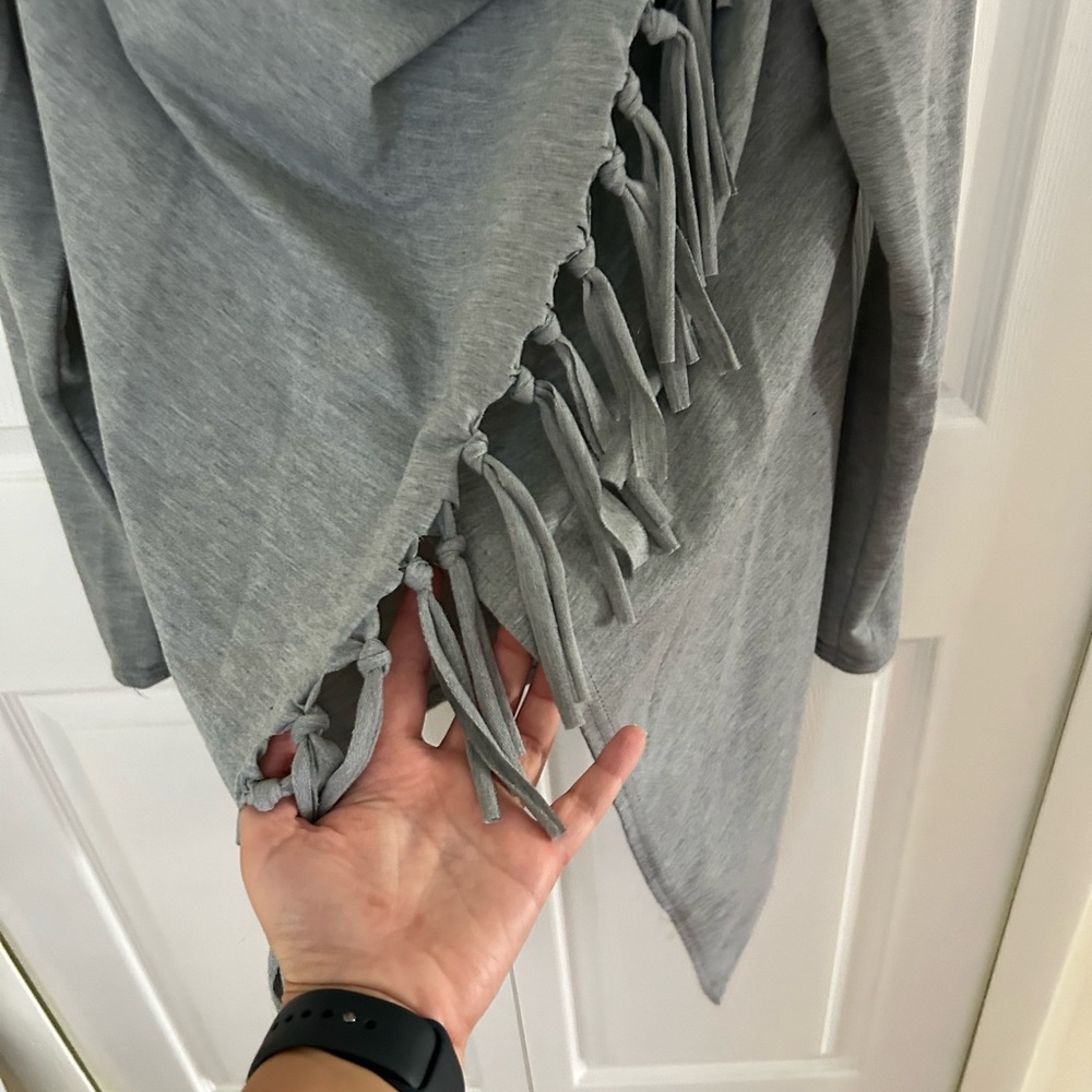 Gray Asymmetrical Sweater women’s medium - Picture 4 of 6